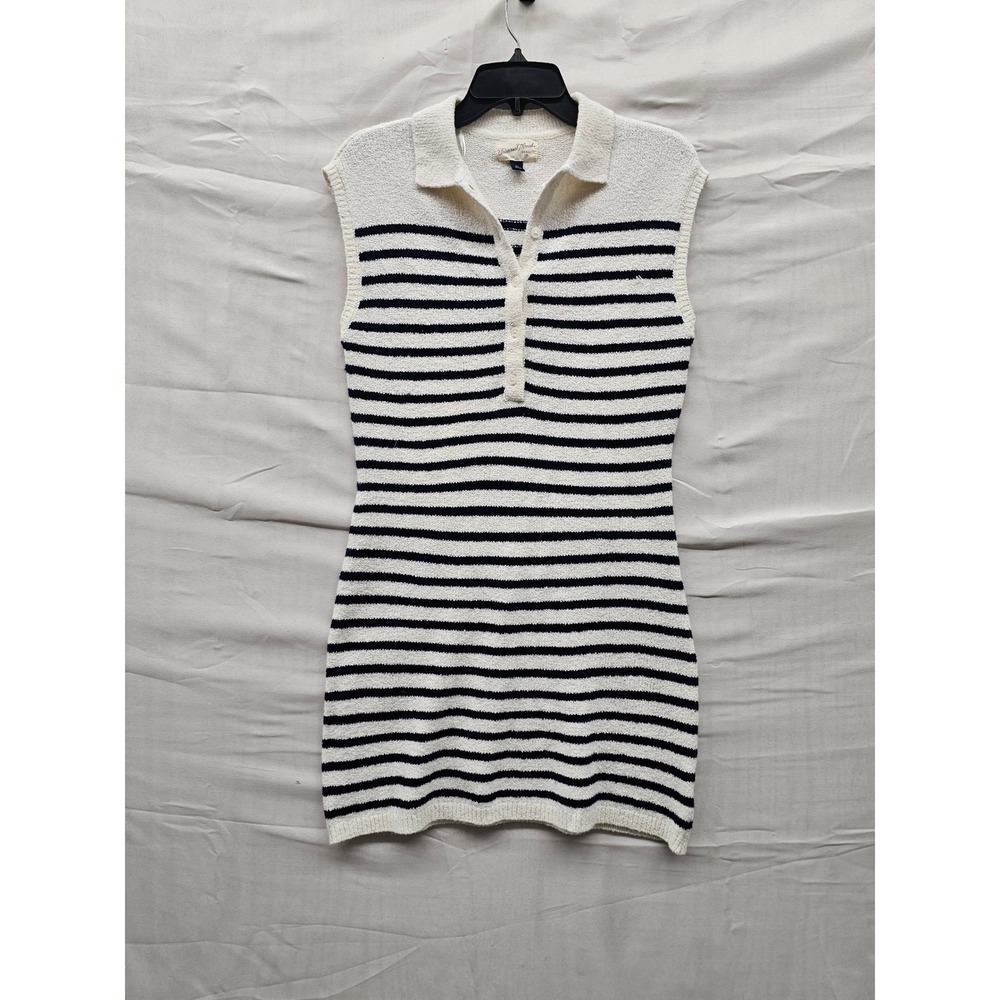 Universal Thread Womens Striped Sweater Dress Navy Cotton Blend Casual Size‎ XS